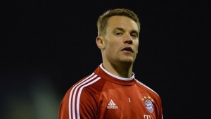 DOHA, QATAR - JANUARY 07: Manuel Neuer looks on during a training session at day 3 of the Bayern Muenchen training camp at ASPIRE Academy for Sports Excellence  on January 7, 2014 in Doha, Qatar.  (Photo by Lars Baron/Bongarts/Getty Images)